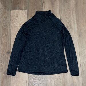 Nike Pro Dri Fit Shirt Embossed Heights Vixen Long Sleeve Zip Women's xl